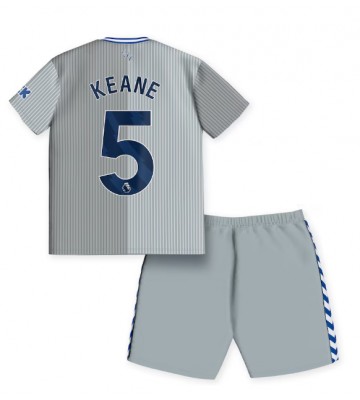 Everton Michael Keane #5 Tredje Kläder Barn 2023-24 Kortärmad (+ Korta byxor)